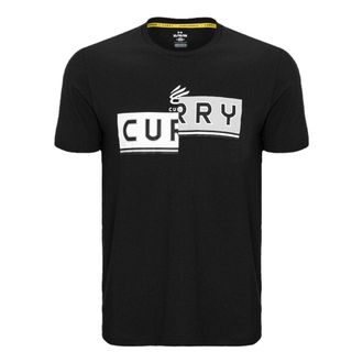 Under Armour Curry Logo T-shirt Black White 1377543-001