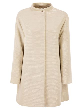 Herno Mantel mit durchgehenden Pailletten