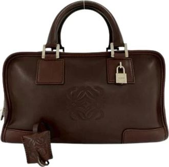 Loewe Pre-owned Handbags, female, Brown, Size: ONE SIZE Pre-owned Boston Bag