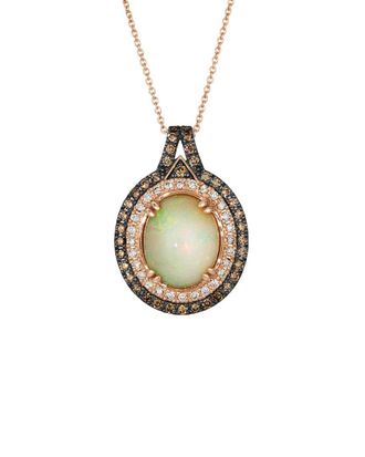 Le Vian Opal 14K Rose Gold 2.87 Ct. Tw. Diamond & Opal Pendant Necklace
