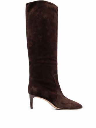 PARIS TEXAS pointed-toe knee-high boots - women - Leather/Suede/Leather - 38.5 - Brown