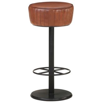 vidaXL Taburete De Cocina De Cuero Aut&eacute;ntico Marr&oacute;n Vidaxl