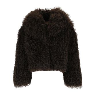 Michael Kors Cappotto Corto in Eco-pelliccia - - Jackets - Donna - Marrone - S