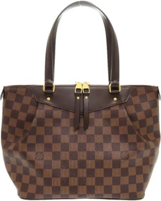 Louis Vuitton Tweedehands Canvas Louis Vuitton tassen - Dames - Vintage Shopper - Bruin - ONE Size - Vintage