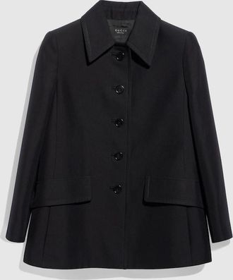 Gucci Linen Blend Caban, Black, Ready-to-wear