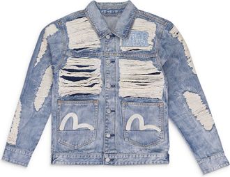 Who Decides War by Ev Bravado MULTICOLOR EVISU DAICOCK TRENCH COAT