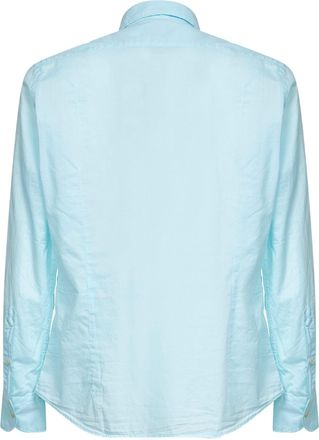 MC2 Saint Barth Mens Chemise Shirt Voile Cotton Light Blue