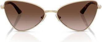 Jimmy Choo London 57mm Gradient Cat Eye Sunglasses in Pale Gold/gradient Brown at Nordstrom