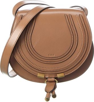 Chlo&eacute; Marcie Small Leather Saddle Bag