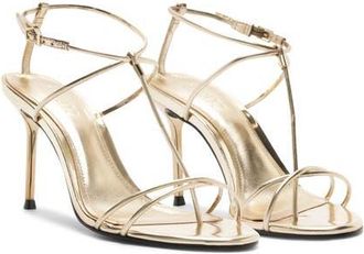 Schutz Jules Ankle Strap Sandal in Platina at Nordstrom, Size 10.5
