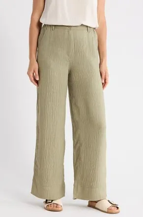 Max Studio Easy Wide Leg Pants in Grey/Sage at Nordstrom Rack, Size X-Large