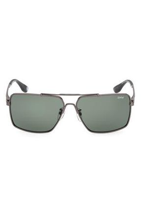 BMW 60mm Sunglasses in Matte Gunmetal /Green at Nordstrom Rack