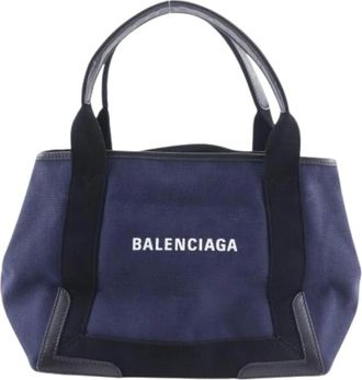 Balenciaga Pre-owned Tote Bags, female, Blue, Size: ONE SIZE Pre-owned Vintage Tote Bag