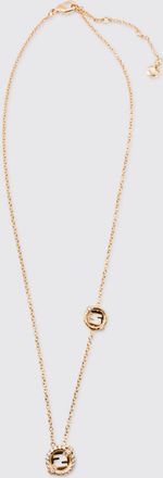 Fendi Collana EverRound Fendi in bronzo con strass incastonati