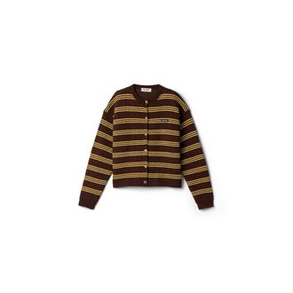 Miu Miu Wool And Cashmere Cardigan, Woman, Cocoa Brown, Size 36