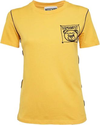 Moschino T-shirt met teddybeerprint - Geel