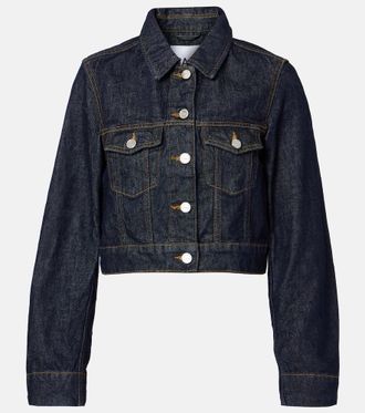 Ganni Chaqueta cropped de denim