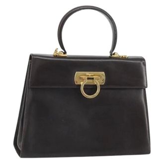 Ferragamo Pre-owned Handbags, female, Brown, Size: ONE SIZE Pre-owned Handbag