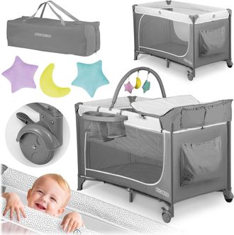 OEM Cuna De Viaje 125x65x78cm Rk-241 Gris