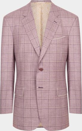 Stefano Ricci Men & apos;s Gridline Plaid Wool Jacket