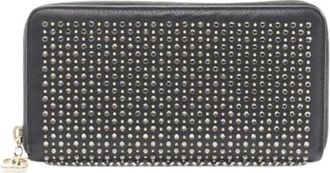 Chanel Pre-owned Vintage Lange portemonnee (bi-fold) - Dames - Vintage Accessoires - Zwart - ONE Size - Leer - Vintage