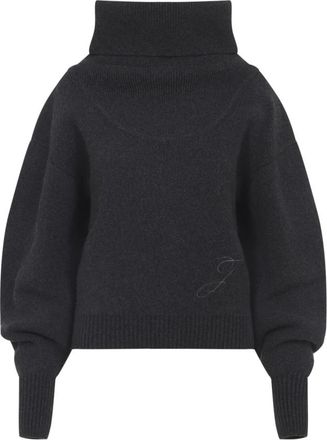 Jacquemus Grijze Trui Aw 25 Luxe Comfort - Dames - Coltruien - Grijs - L - Wol - Truien & Vesten