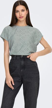 Only Kurzarmshirt ONLY ONLSMILLA LIFE S/S TOP JRS NOOS, Damen, Gr. XL, abyss, Jersey, Obermaterial: 95% Polyester, 5% Elasthan, unifarben, regular fit norm