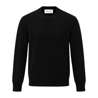 Ami Crewneck Trui met Ami de Coeur - Heren - Truien - Zwart - Maat: XL Kasjmier