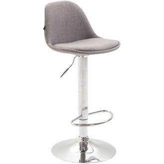 Clp Sgabello di design KIEL in tessuto cromo grigio