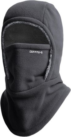 Generic Defatu·s Windproof & Warm Balaclava Unisex Winter Warm Neck Mask Ear Protection One Piece Hat Face Cover Cold Weather Skiing (Dark Gray,M)