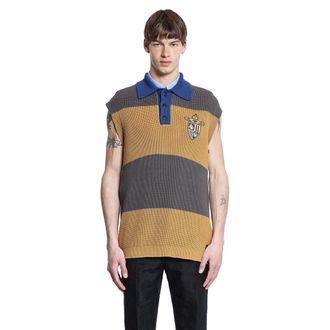 Tシャツ・カットソー FENDI SS25 Dark blue piquet polo shirt (FY0985AUA5 F0QB0) T-Shirt Cotton Blue | Fendi