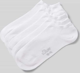 s.Oliver Red Label Sneaker-Socken aus Baumwoll-Mix im 5er-Pack in Weiss, Gr&ouml;&szlig;e 35-38