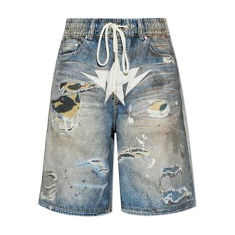 A Bathing Ape Denim Shorts, male, Blue, Size: L Denim Shorts