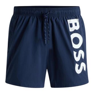 HUGO BOSS Badmode, Heren, Blauw, S, Polyester, Verstelbare Boxer Zwemshorts