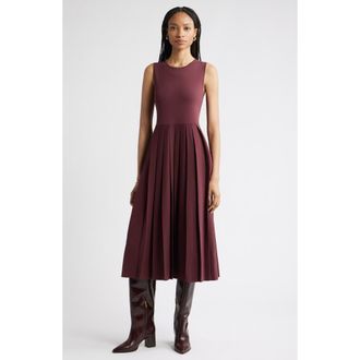 Nordstrom Sleeveless Pleated Sweater Dress in Burgundy Royale at Nordstrom Rack, Size Xx-Small