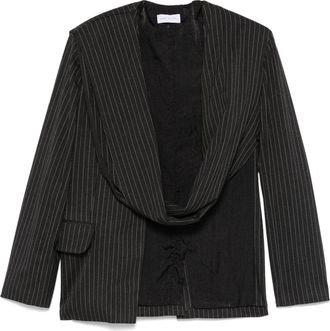 Ioana Ciolacu striped jacket - Grey