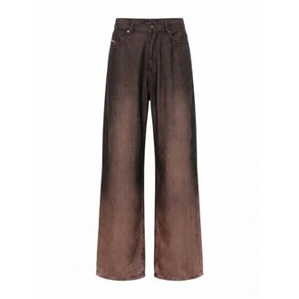 Diesel Broeken, Dames, Bruin, W26, Wide Broeken