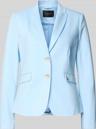 s.Oliver Black Label Regular Fit Blazer mit Baumwoll-Anteil in Hellblau, Gr&ouml;&szlig;e 34