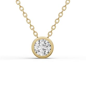 Tilla 0.50 CT Lab Grown Round Diamond Bezel PassThru Setting Pendant