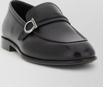 Ferragamo leather monk shoes