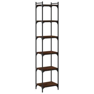 vidaXL Vidaxl - Librer&iacute;a 6 Estantes Madera Ingenier&iacute;a Roble Marr&oacute;n 40x30x188 Cm