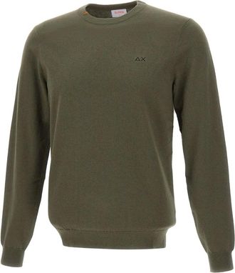 Sun 68 Truien & Vesten, Heren, Groen, 3Xl, Katoen, Wollen en Katoenen Trui