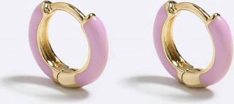 Emma Pills Womens Mini Enamel Huggies Earrings In Pirouette