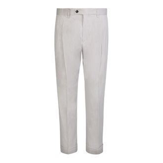 Dell'Oglio Suit Trousers, male, White, Size: W33 Mens Clothing Trousers White Ss24