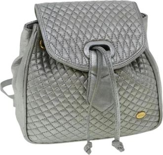 Bally Pre-owned Leren Rugzak - Dames - Vintage Rugzakken - Grijs - ONE Size - Leer - Vintage