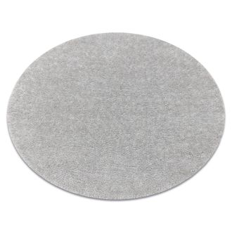 RugsX Rugsx - Alfombra Buenos Circulo 7005 Shaggy Liso, De Un Solo Color Plata Grey Circulo 150 Cm