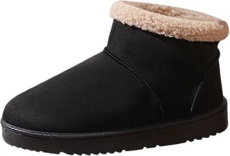 Generic Womens Snow Boots Winter Fleece Lined Ankle Boots Slip On Warm Comfortable Outdoor Casual Shoes Thermal Insulated Non Slip Cold Weather Footwear