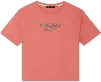 Freddy T-shirt Cropped con Spacchi Laterali