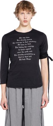 Ann Demeulemeester See My Love T-Shirt with Ribbon Detail