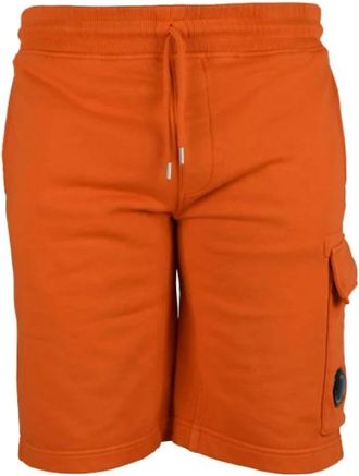 C.P. Company Diagonal Fleece Cargo Short - Heren - Korte Broeken - Oranje - XS - Katoen - Korte Broeken